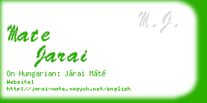 mate jarai business card